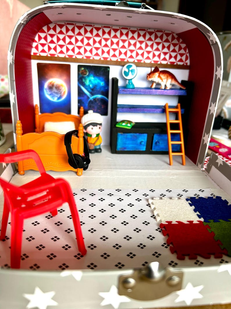 boys Bedroom Suitcase Dollhouse