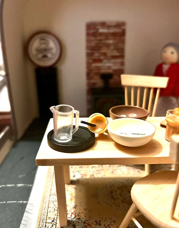 Cosy Dining Area Fairy Scene in a Suitcase