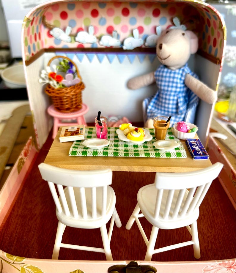 Easter Maileg Mouse Scene in a Suitcase or a Fairy — photo 3