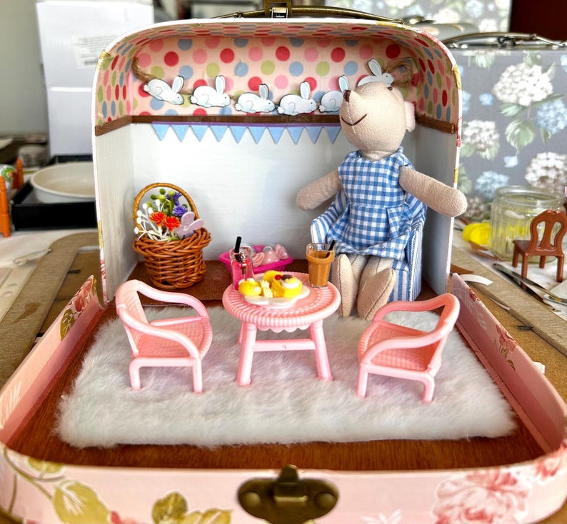 Easter Maileg Mouse Scene in a Suitcase or a Fairy — photo 5