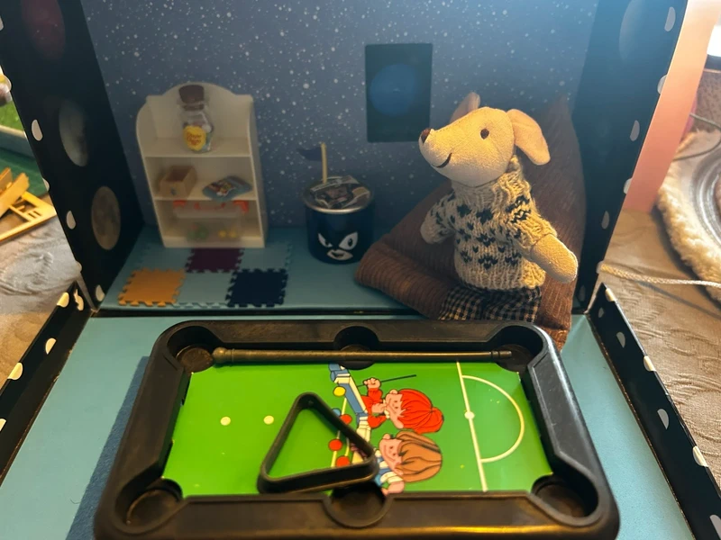 Games Room Scene in a Suitcase