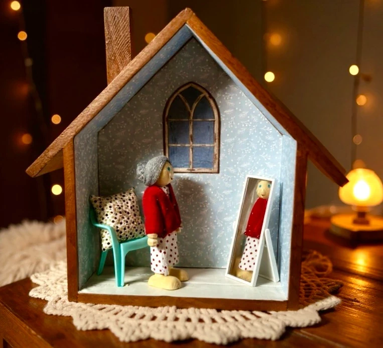 Grandma on a shelf